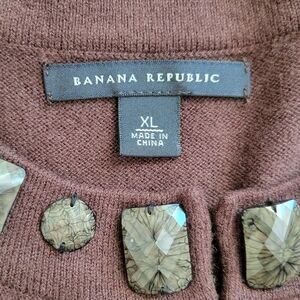 Banana Republic Wool Blend Brown Cardigan